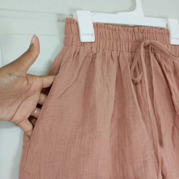 Cupshe Shorts 100% Cotton Womens XS Rust Brown Crochet Trim - Picture 5 of 9